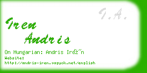 iren andris business card